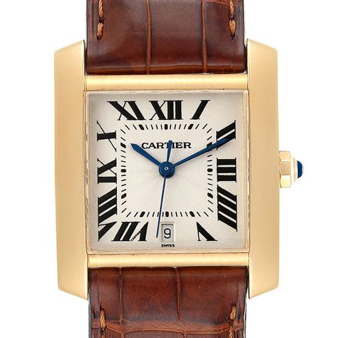 cartier tank gold man|pre owned cartier tank watches.